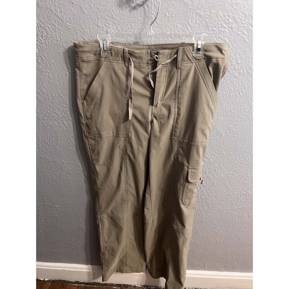 Vintage Nike ACG Pants Size 10 Tannish Cargo Drawstring Waist Hiking Women